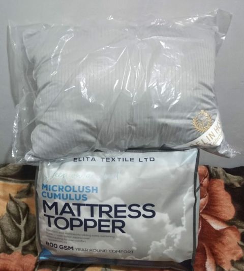 Məhsul: Yataq dəsti – Microlush Cumulus Mattress Topper + yastıq — Bakı