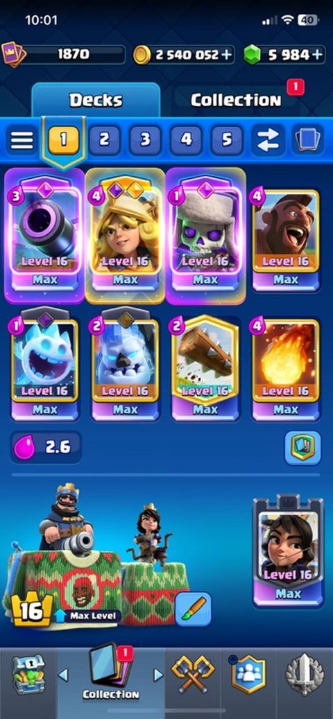 Məhsul: Clash Royale oyun hesabı Xüsusiyyətlər: - Kral Səviyyəsi: 16 — Bakı