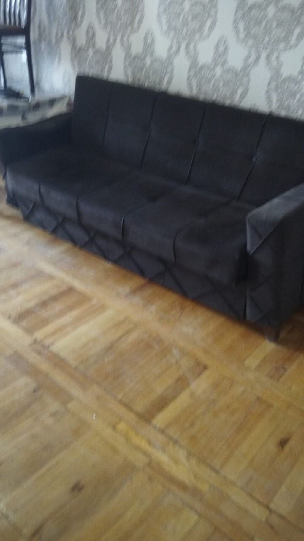 İki divan da açılır və bazalıdır. Mavi rəng vəziyyəti yaxşıdır — Mebel, Gəncə (5)