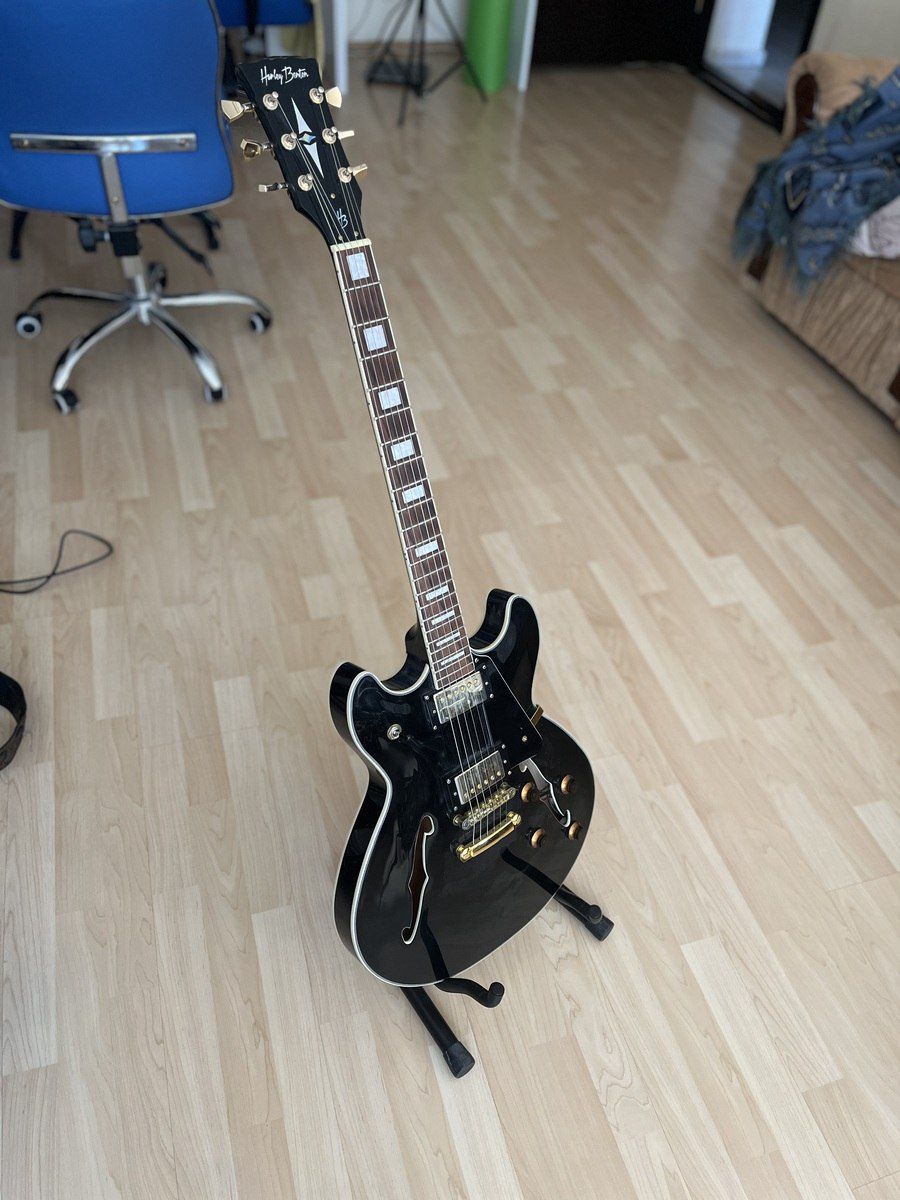 Elektro gitara Harley Benton HB-35 Plus (Black) semi-hollow — Musiqiə alətləri, Bakı (2)