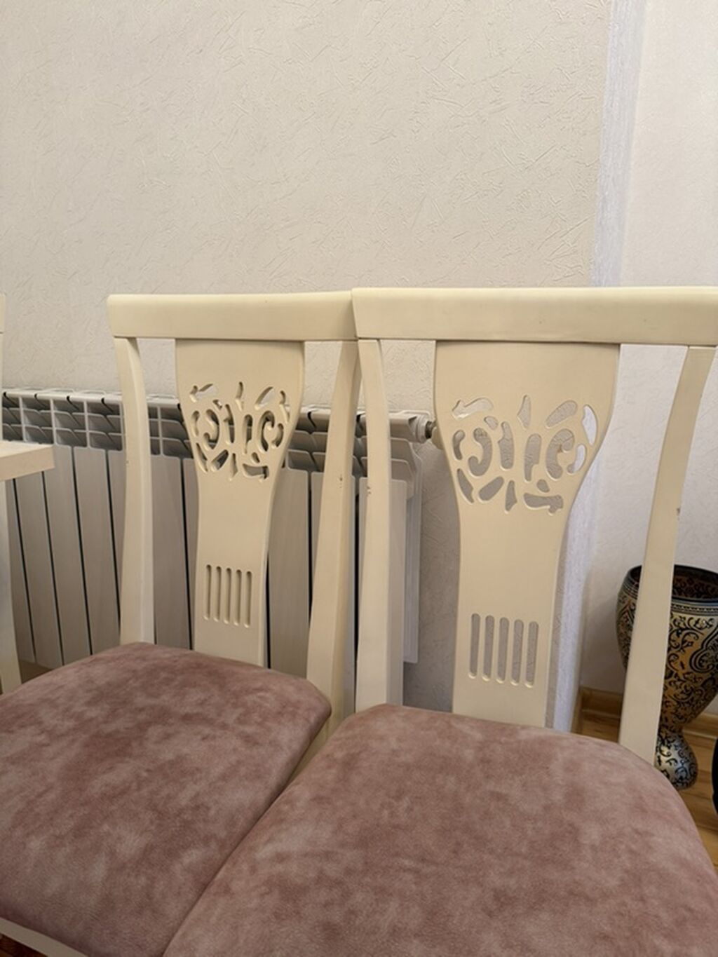 Yemək masası dəsti – 6 nəfərlik - Rəng: açıq krem/ivori - Komplekt — Mebel, Bakı (5)