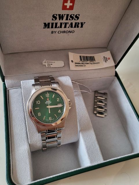 Swiss Military by Chrono qol saatı, model SM34002.24. Saat — Bakı