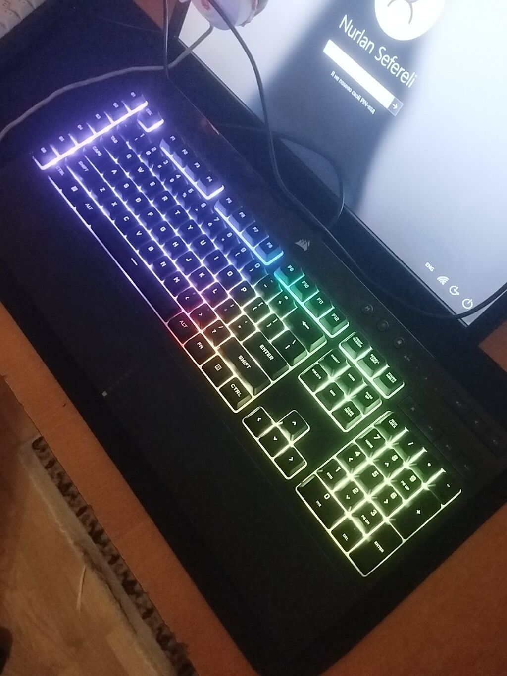 Corsair klaviatura oyun uchun is ucun mukemmeldir 14 isiq rejimi var — Elektronika, Sumqayıt (3)