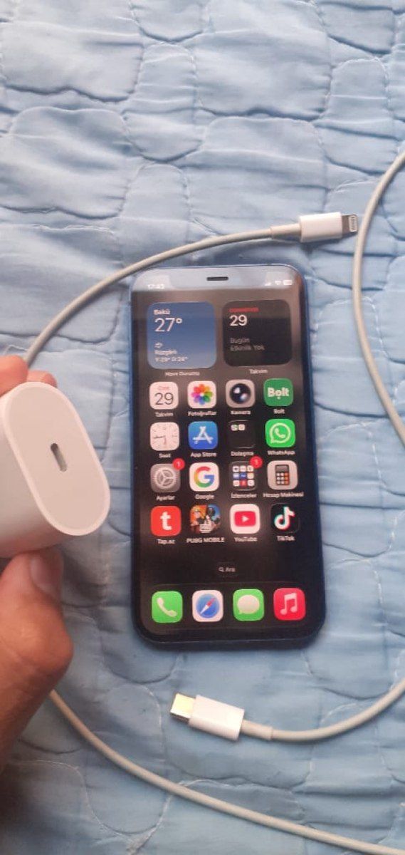Apple iPhone 12 Mini Blue 64GB/4GB — Smartfonlar, Bərdə (2)