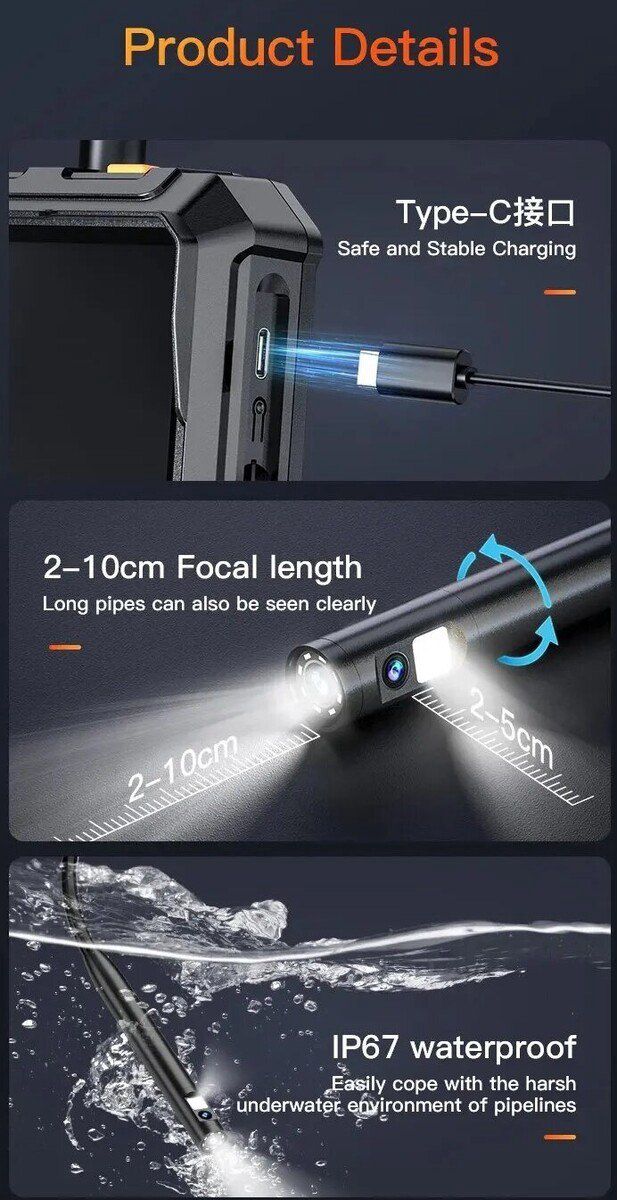 Endoskop kamera G10 360° (5 m) — Biznes və avadanlıq, Bakı (5)