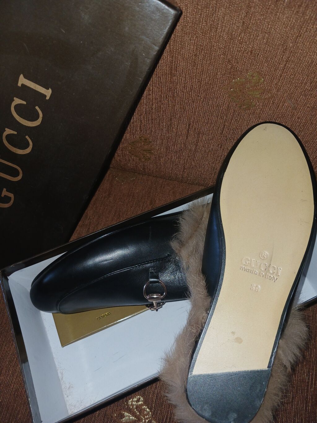 Məhsul: Gucci Princetown dəridən tüklü loafer (qadın/kmi) - Material — Şəxsi əşyalar, Bakı (2)