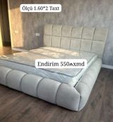 Taxt – ölçü 1.60 2.00 m - Yumşaq parça üzlük, iri panelli başlıq — Мебель