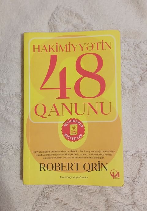 Məhsul: Kitab – “Hakimiyyətin 48 Qanunu” Müəllif: Robert Qrin Dil — Bakı