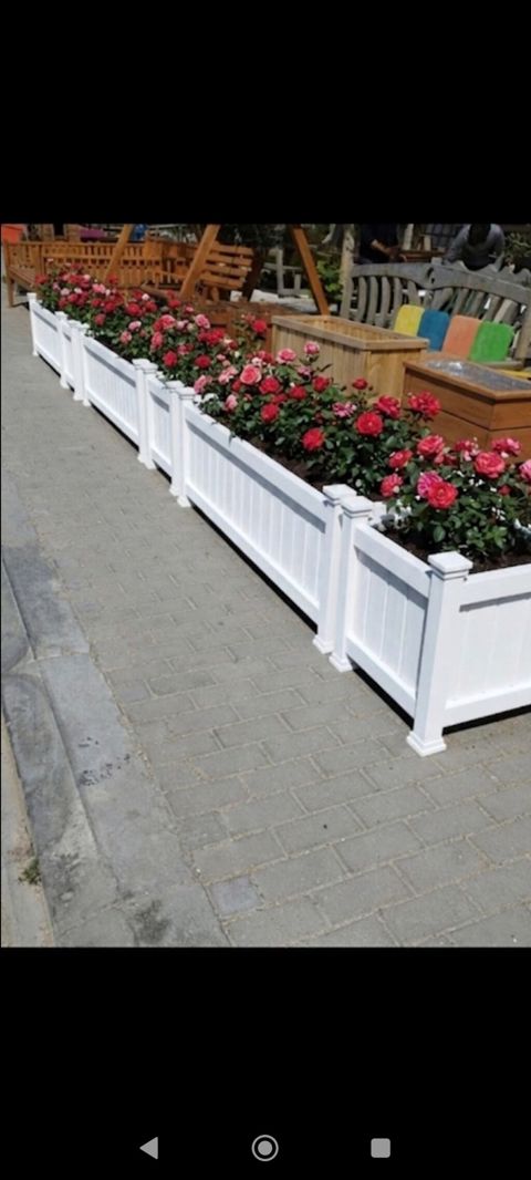 Ağ rəngli dekorativ bağ qutuları – modul tipli - Material: hava — Digah