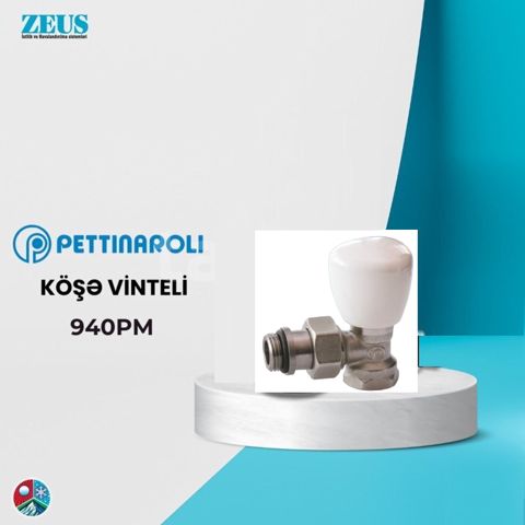 Radiator Ventili Pettinaroli 940PM Köşə (Italiya İstehsalı) — Bakı