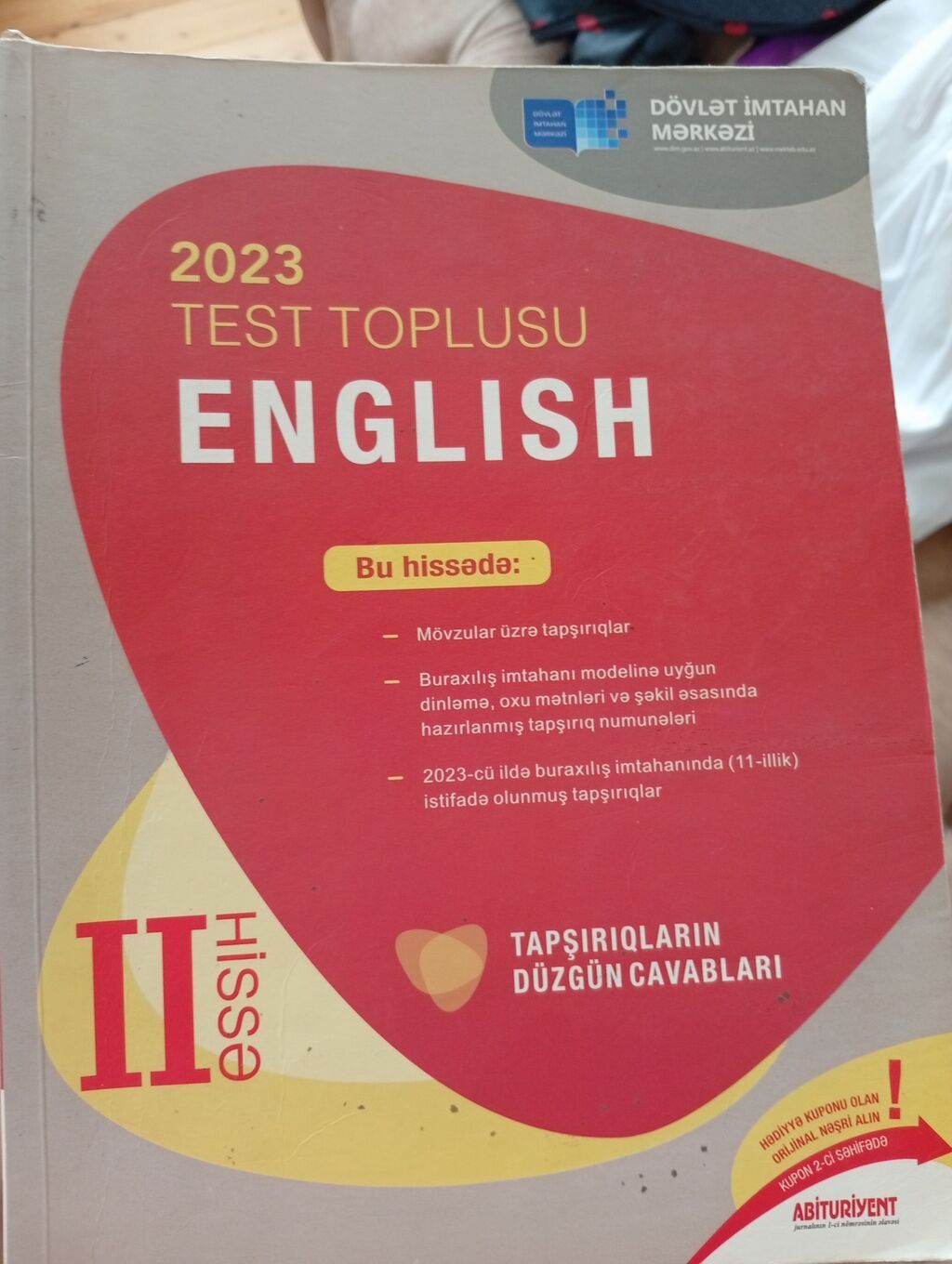 İngilis dili Testlər 11-ci sinif, DİM, 1-ci hissə, 2023 il — Kitablar və jurnallar, Bakı (5)
