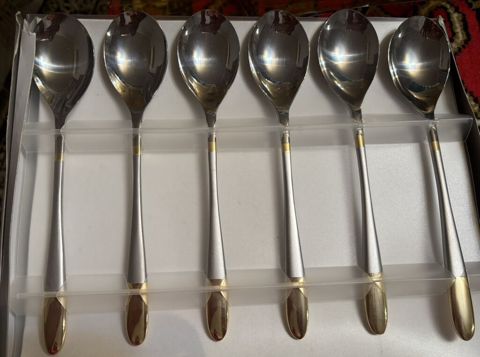 12 ədəd qaşıq. (almaniya istehsalı) teze. - Material: paslanmayan — Bakı