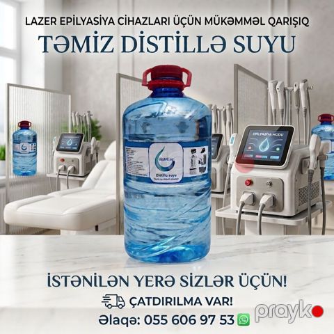 Məhsul: Təmiz distillə suyu - Lazer epilyasiya cihazları və digər — Bakı