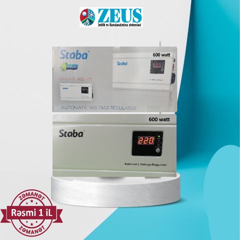 Staba Slim 600 Vatt avtomatik gərginlik stabilizatoru - 1 il zəmanət