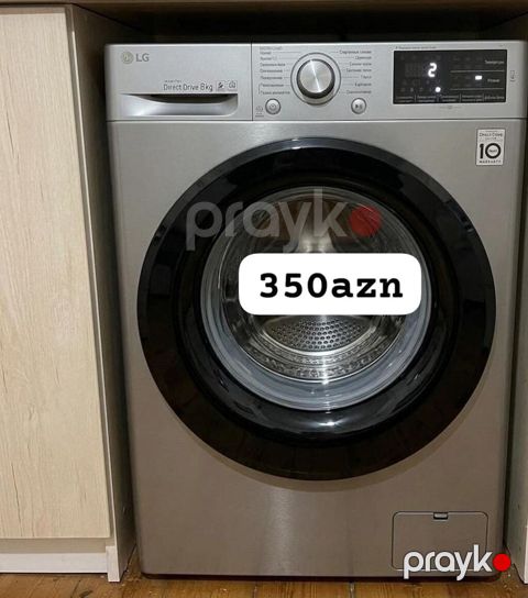 LG paltaryuyan maşın – Direct Drive 8 kq, ön yükləməli, inox rəng