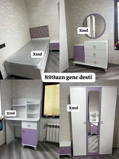 Oğlan və qız üçün, Yeni, Təknəfərlik çarpayı — NM Mebel — Mebel