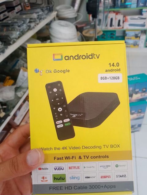 Android TV Box – 14.0 Android, 8GB RAM + 128GB yaddaş - 4K Video — Bərdə