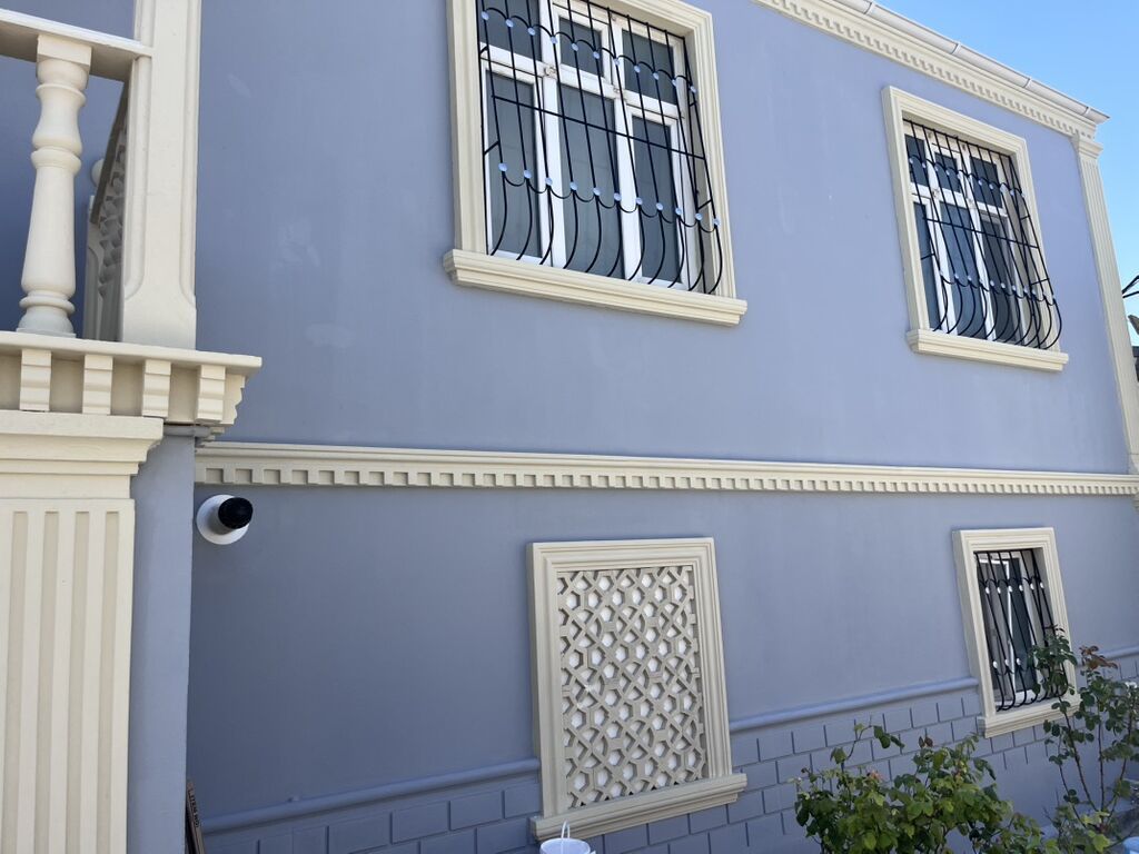 Fasad üçün dekorativ işləmə və üzlük xidməti - Material: yüngül — Fasad işləri, Novxanı (3)