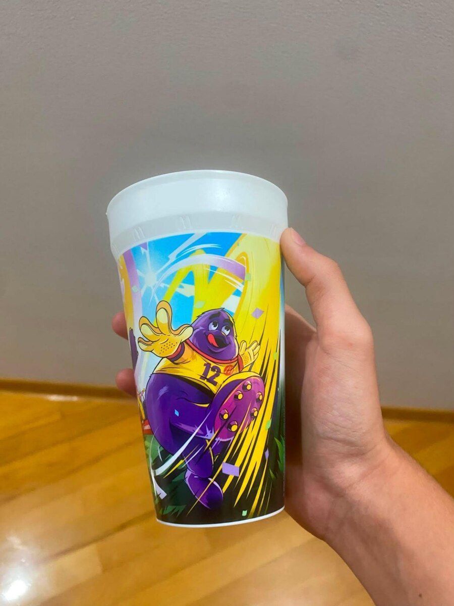 Mcdonalds World cup Grimace shake koleksiya stəkanı — Mallar, Bakı (2)