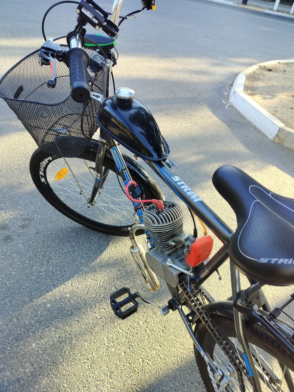 Benzin mühərrikli velosiped 100cc təzədir - Çərçivə: Stels şəhər — Avto, Sumqayıt (5)