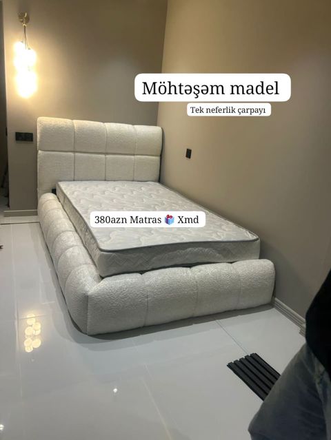 Möhtəşəm model – tək nəfərlik çarpayı. - Yumşaq, həcimli baza və — Bakı