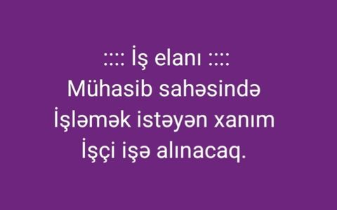 Mühasib, Təcrübəsiz, Tam iş günü — Bakı