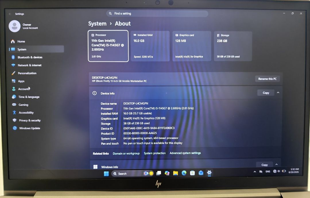 Noutbuk HP ZBook Firefly G8 — Elektronika, Bakı (7)