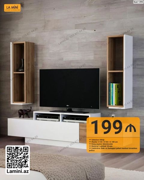 TV altlığı – La Mini (Kod: 1395) - Ölçülər: D 40 x H 50 x E 180 sm — Bakı
