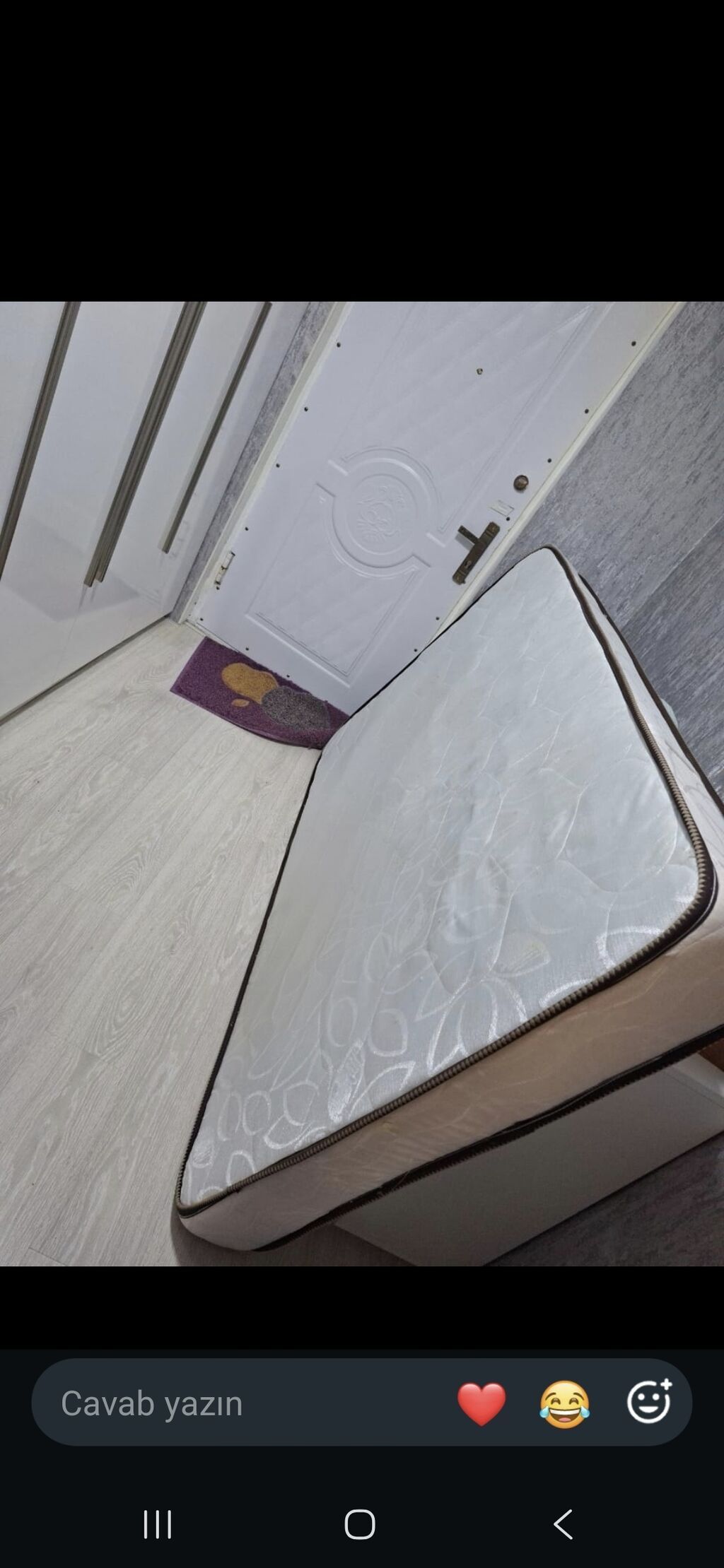 Bazalı tək nəfərlik çarpayı - Ölçü: 200 x 125 sm (2/125) - Rəng: ağ — Yataqlar, Bakı (2)