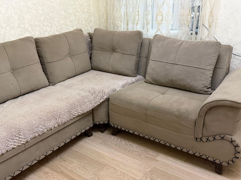 İşlənmiş, Künc divan, Divan, Bazasız, Açılmayan — Mebel, Digah (4)