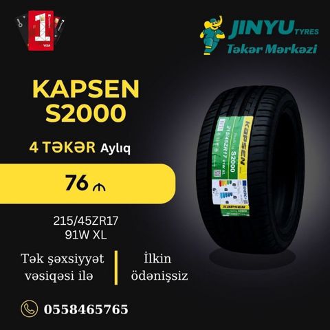 Yeni Şin Kapsen 215 / 45 / R 17 — Bakı
