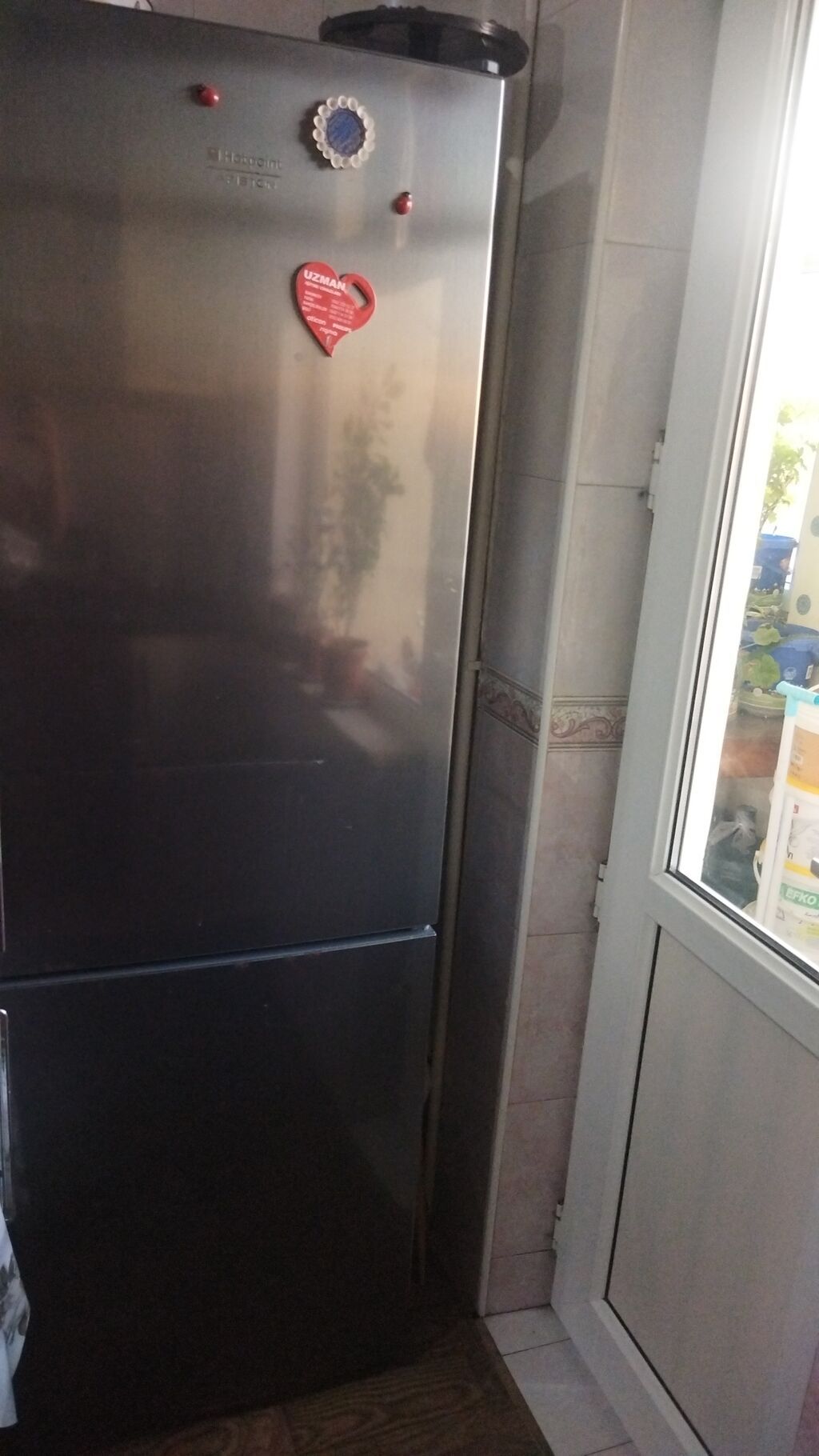 İşlənmiş 2 qapılı Hotpoint Ariston Soyuducu Satılır, rəng - Gümüşü — Soyuducular, Bakı (4)