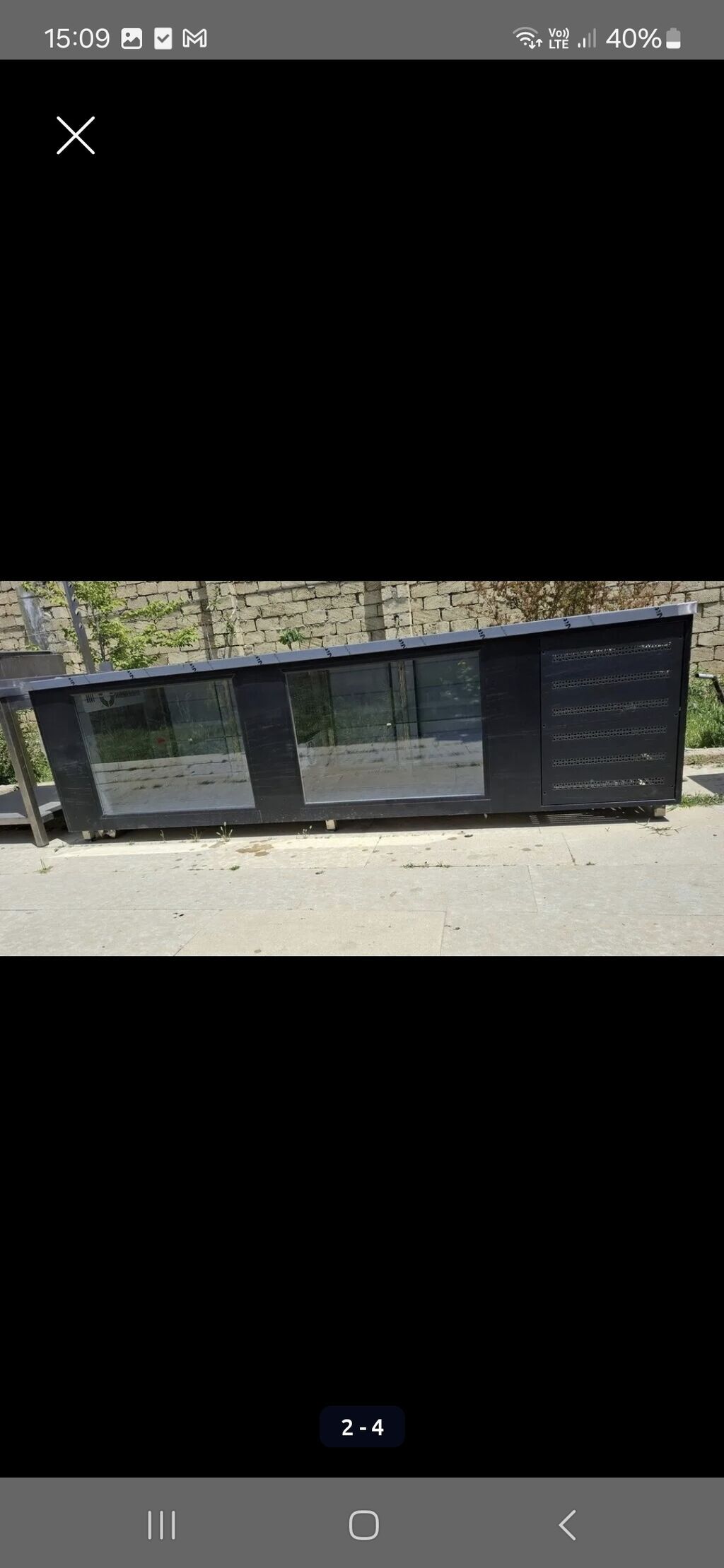 Şüşə vitrinli soyuducu köşk/kiosk - Ön tərəfi böyük suse kabab ve et — Mallar, Saray (2)