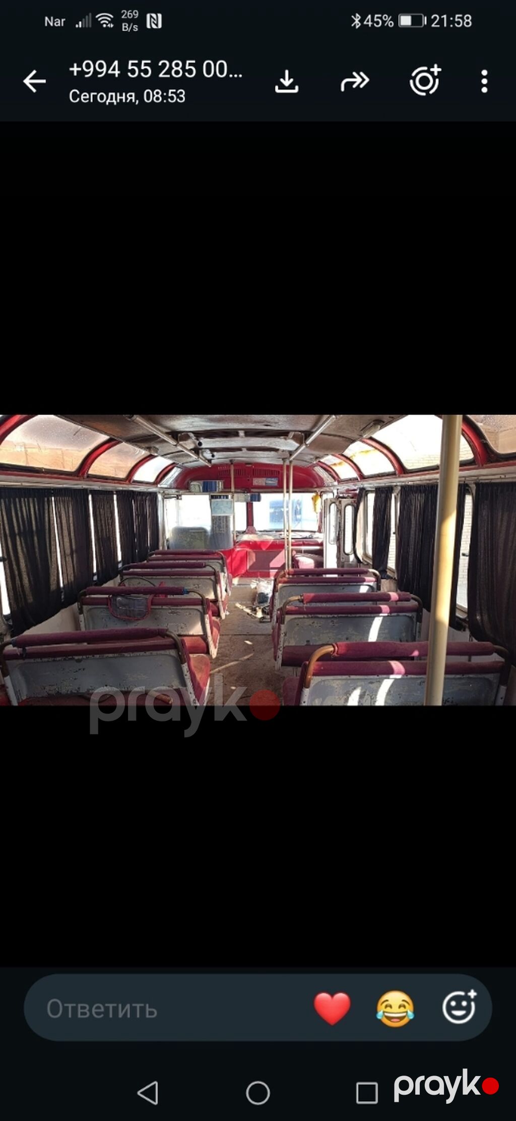 Şəhərdaxili sərnişindaşıma və ya retro layihələr üçün avtobus 69-BB-219 — Avto, Bakı (8)