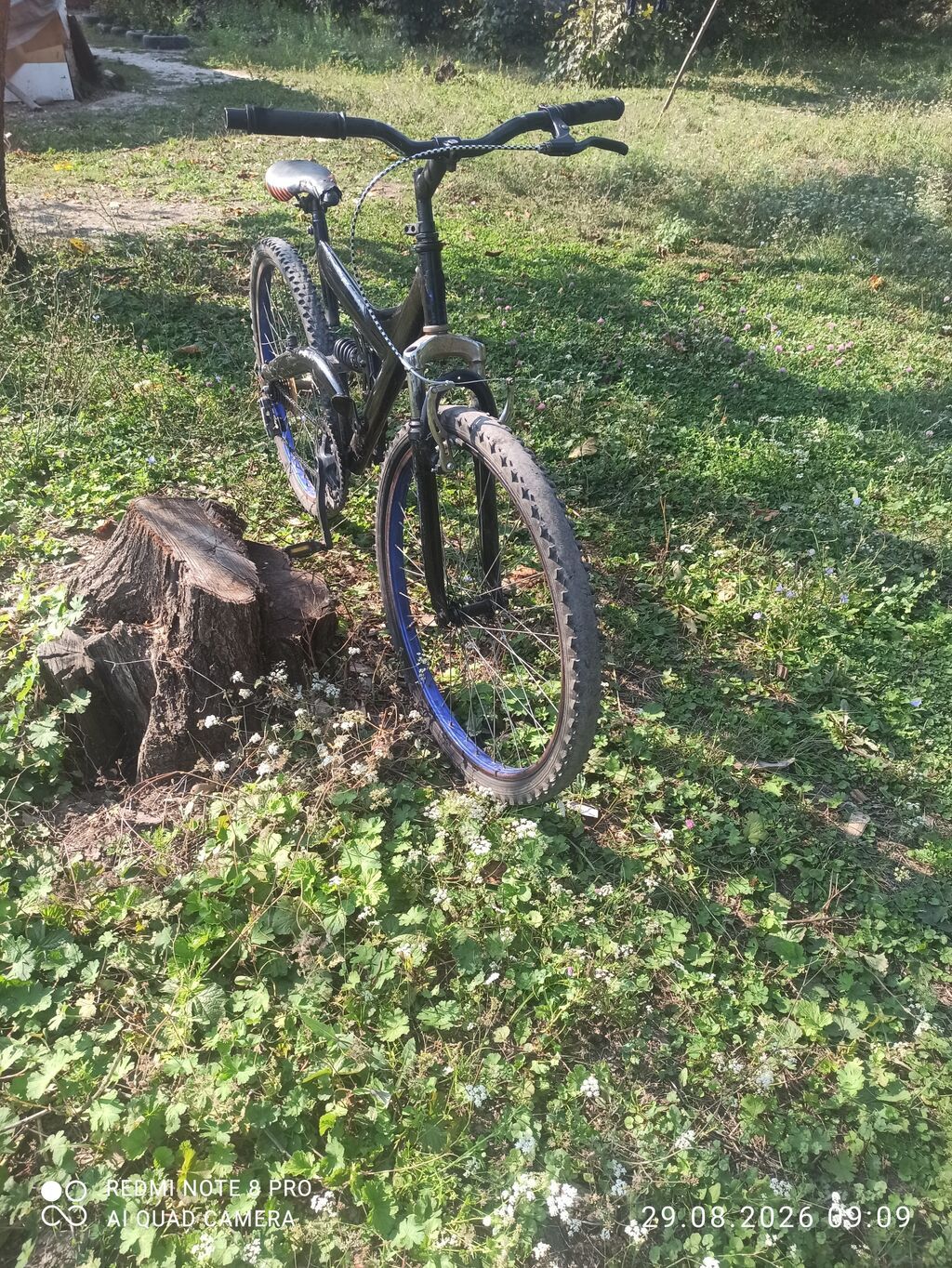 Dağ/şosse tipli velosiped Xüsusiyyətlər: - Rəng: qara gövdə, mavi — Dağ velosipedləri, Qusar (2)