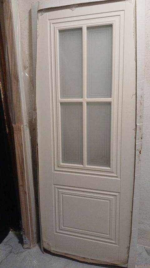 Klassik dizaynlı interyer qapısı - Rəng: krem/ivory - Material: ağac — Bakı