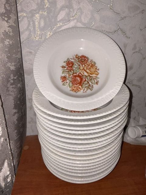 Boşqablar, rəng - Ağ, Farfor, Ssri — Bakı