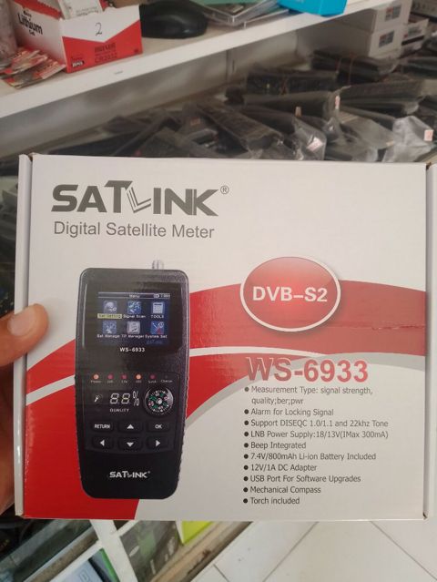 Satlınk WS-6933 rəqəmsal peyk ölçü cihazı (DVB-S2) Xüsusiyyətlər — Bərdə