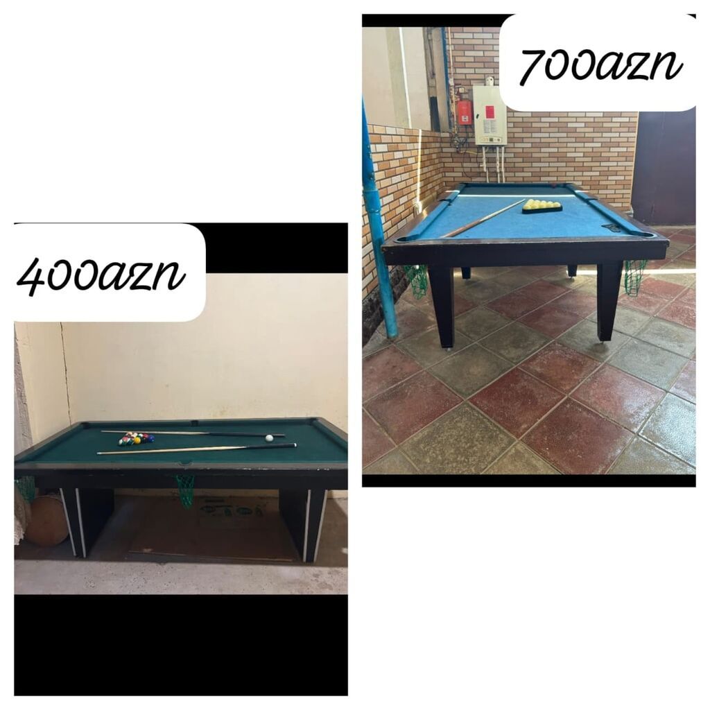 2eded bilyard satilir. Goy olan 700azn Yashil olan 400azn — İdman və istirahət, Digah