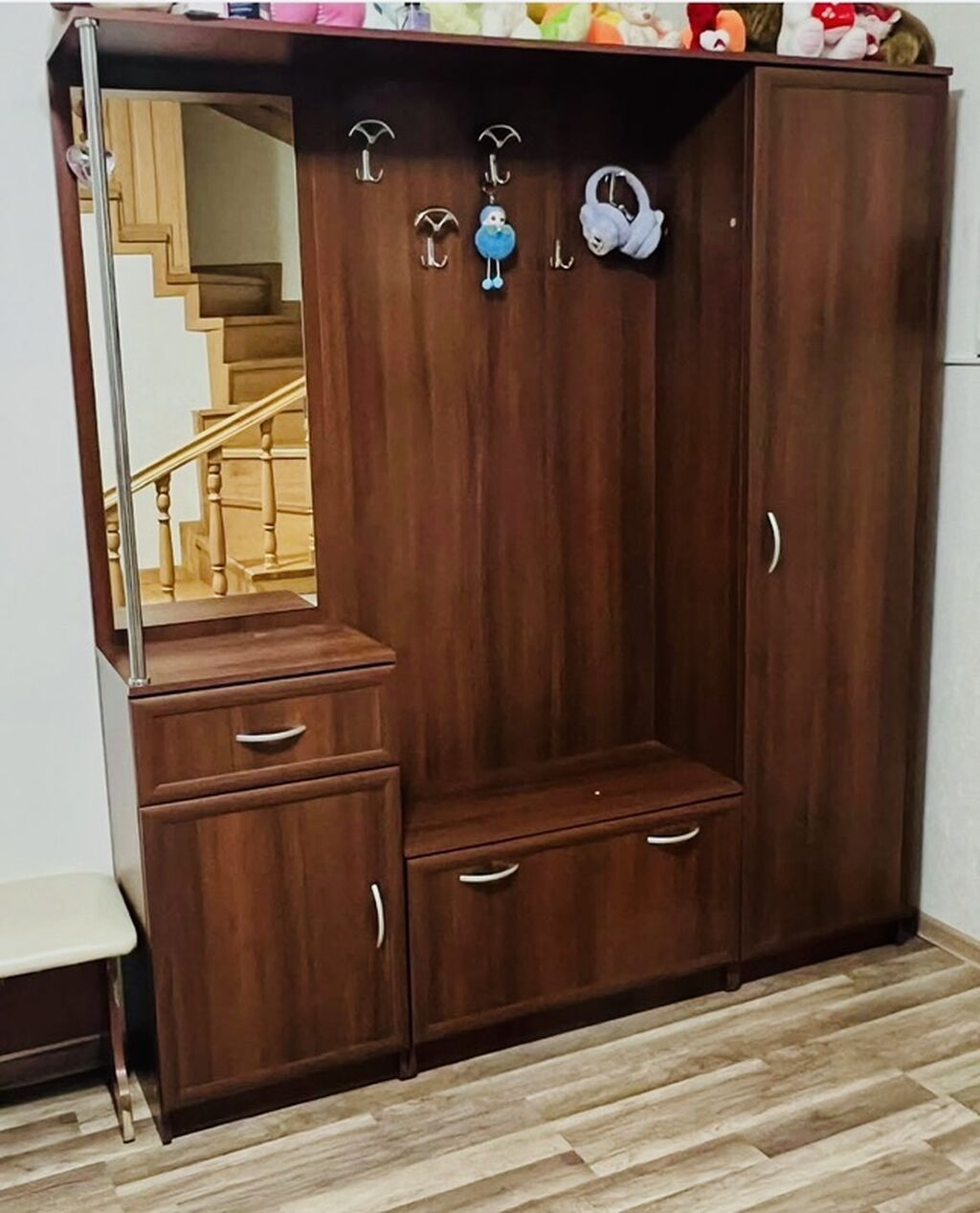 Qonaq otağı/dəhliz üçün çoxfunksiyalı dəhliz mebeli - Material: tünd — Mallar, Qax (2)