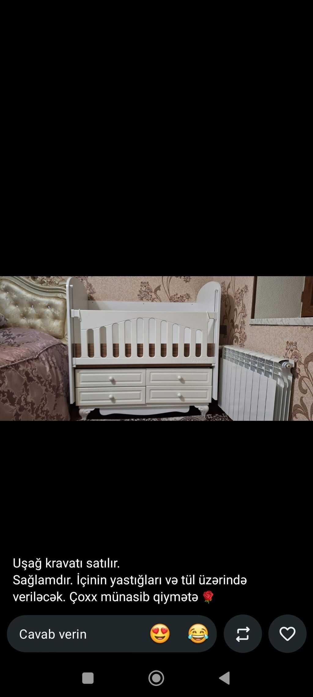 Uşaq beşiyi Uşağ kravatı satılır. Yeni kimidir içinin yastiglari və — Mebel, Digah