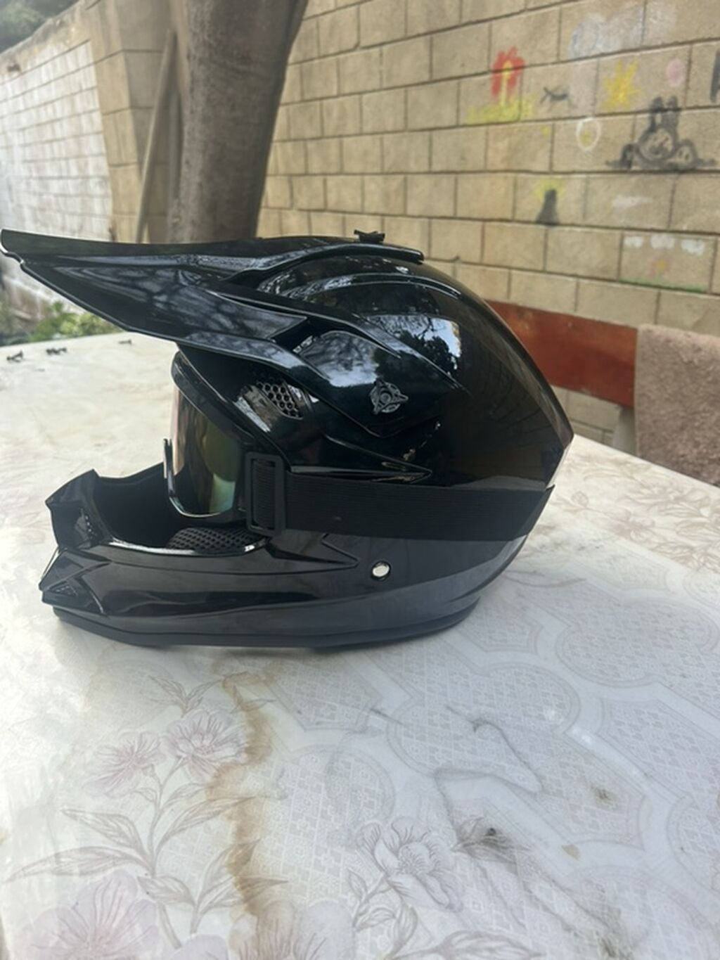 Motokros/Tur enduro tipli tam üzlü dəbilqə və eynək seti - Rəng — Avto, Bakı (3)