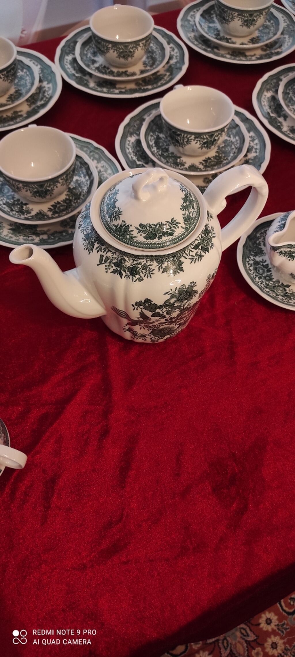 Çay dəsti, rəng - Yaşıl, Farfor, Villeroy & Boch, Almaniya — Mallar, Bakı (3)