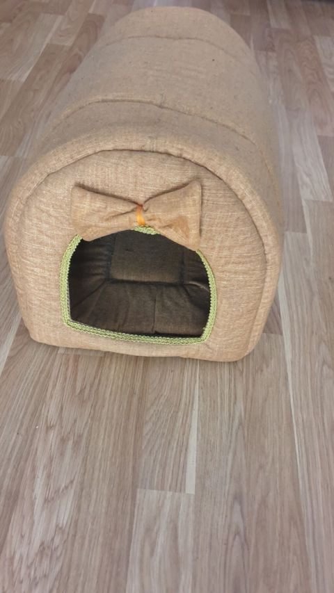 Ev heyvanları üçün yumşaq qapalı yataq/evi - Material: yumşaq parça — Gəncə