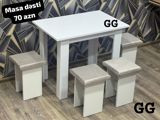 Kvadrat masa, Qonaq otağı üçün, 4 nəfər — Мебель