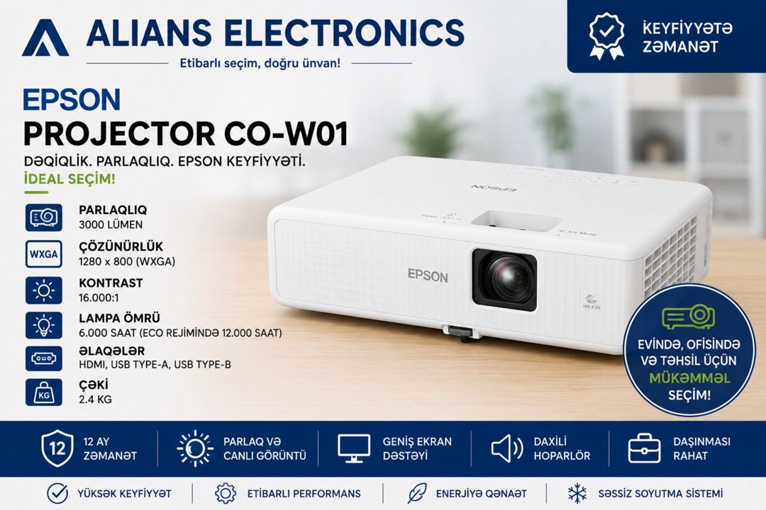Epson Projector CO-W01 — Elektronika, Bakı