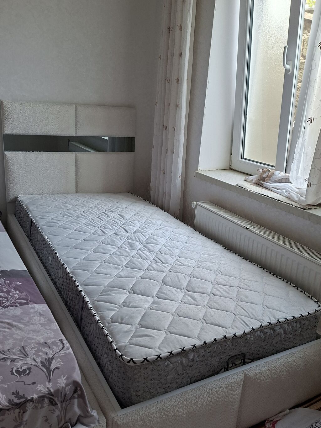 Qaldırılan baza ilə tək nəfərlik çarpayı və döşək dəsti - Ölçü — Mebel, Bakı (4)