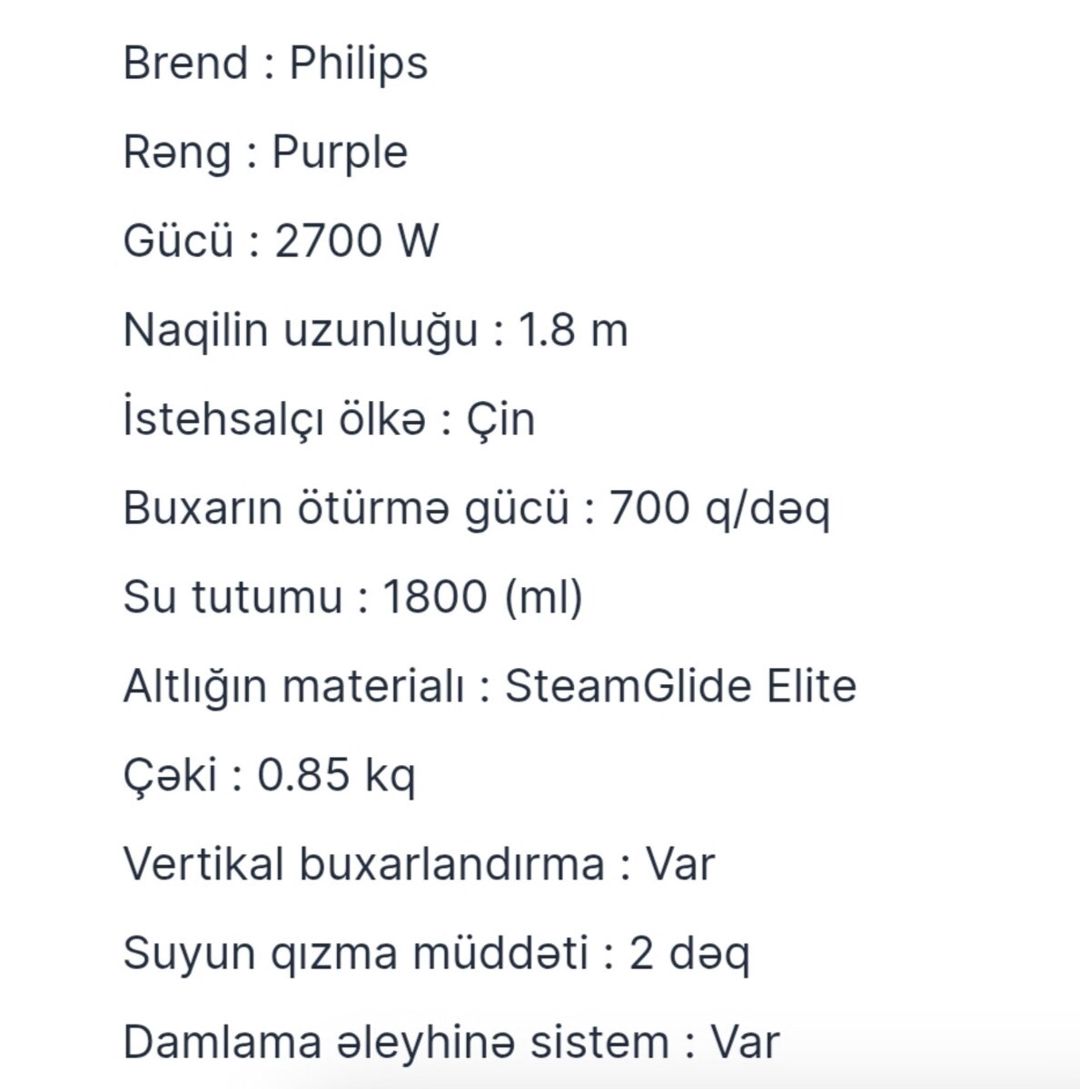Buxar generatorlu ütü Philips PSG8160/30 — Ev texnikası, Bakı (6)