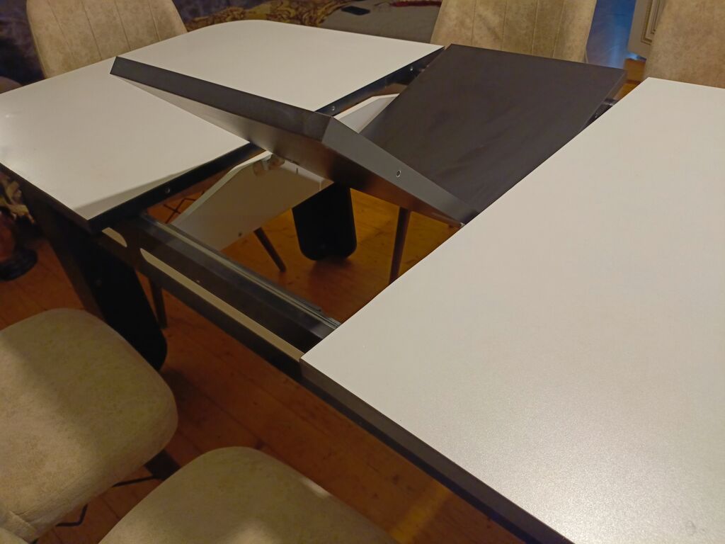 Mətbəx üçün, İşlənmiş, Açılan, Dördbucaq masa, 6 stul — Mebel, Bakı (10)