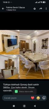 Türkiyə istehsalı Qonaq dəsti satılır 3800₼. Çox baha alınıb. Ünvan — Furniture